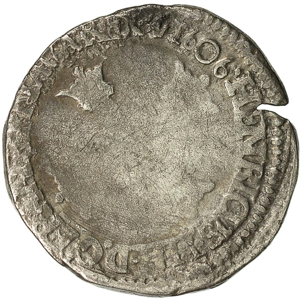 Moneta, Francia, Henri IV, 1/8 Ecu, 1606, Saint Lô, B+, Argento, Sombart:4684