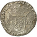 Moneda, Francia, Louis XIII, 1/8 Ecu, Nantes, BC+, Plata, Gadoury:23