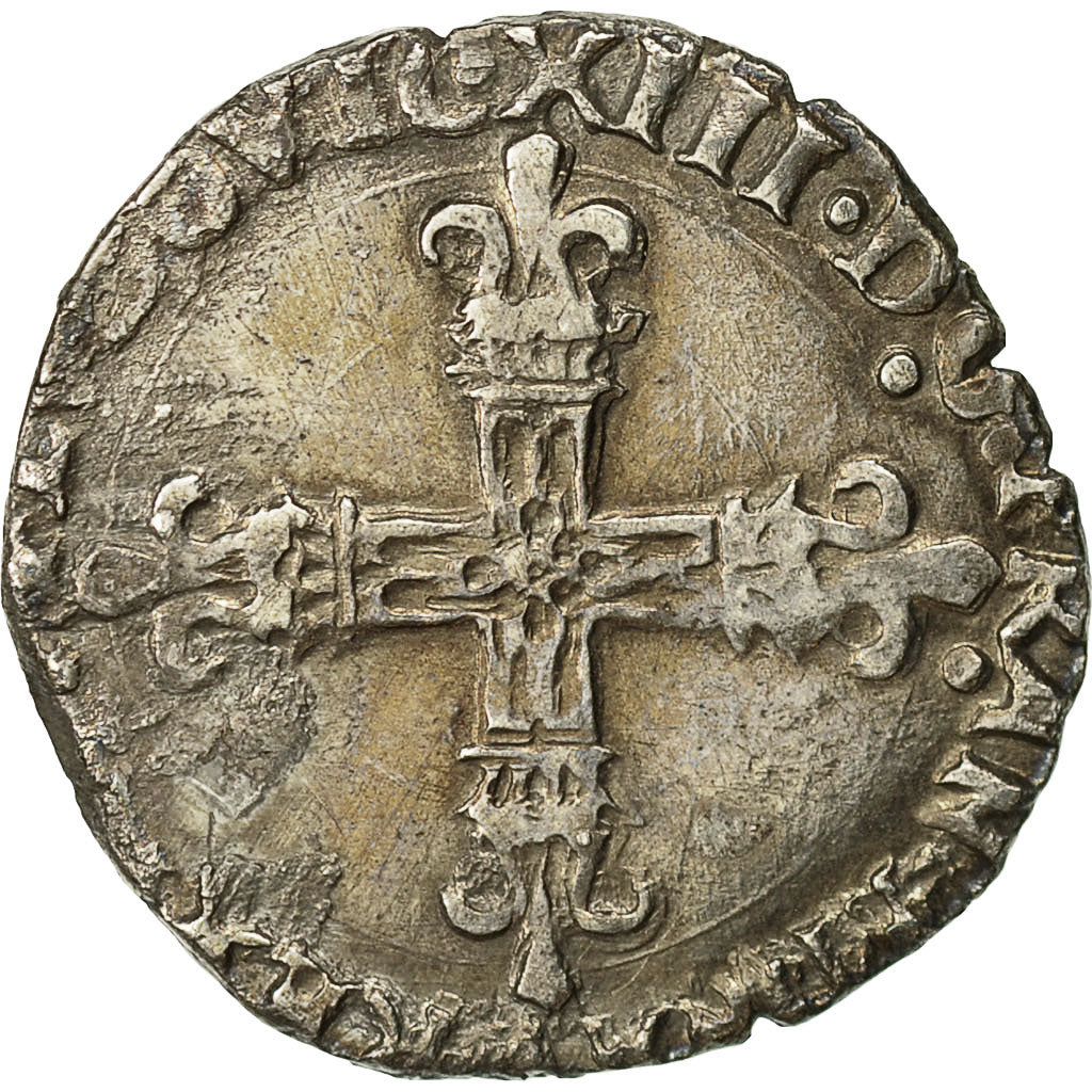 Coin, France, Louis XIII, 1/8 Ecu, Nantes, VF(20-25), Silver, Gadoury:23