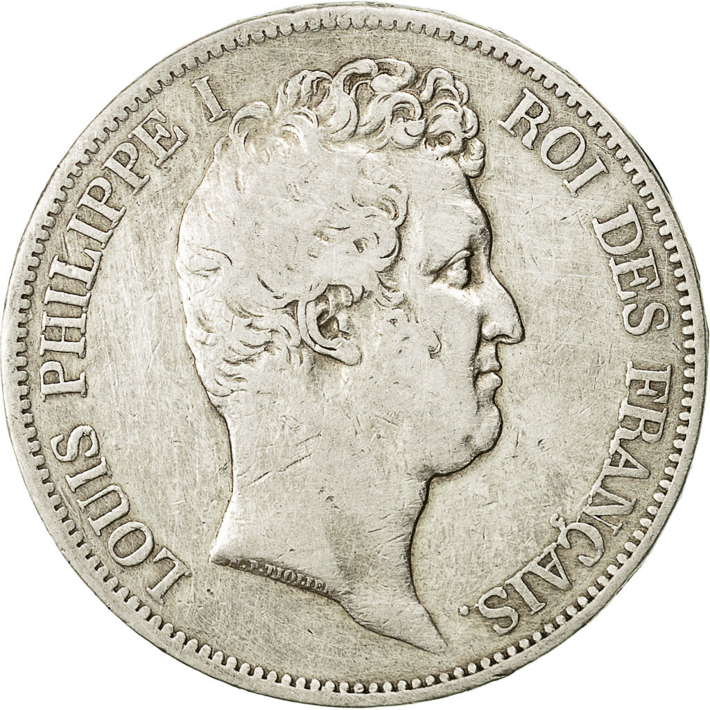 Münze, Frankreich, Louis-Philippe, 5 Francs, 1830, Paris, S+, Silber, KM:736.1