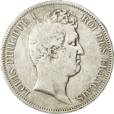 Münze, Frankreich, Louis-Philippe, 5 Francs, 1830, Paris, S+, Silber, KM:736.1