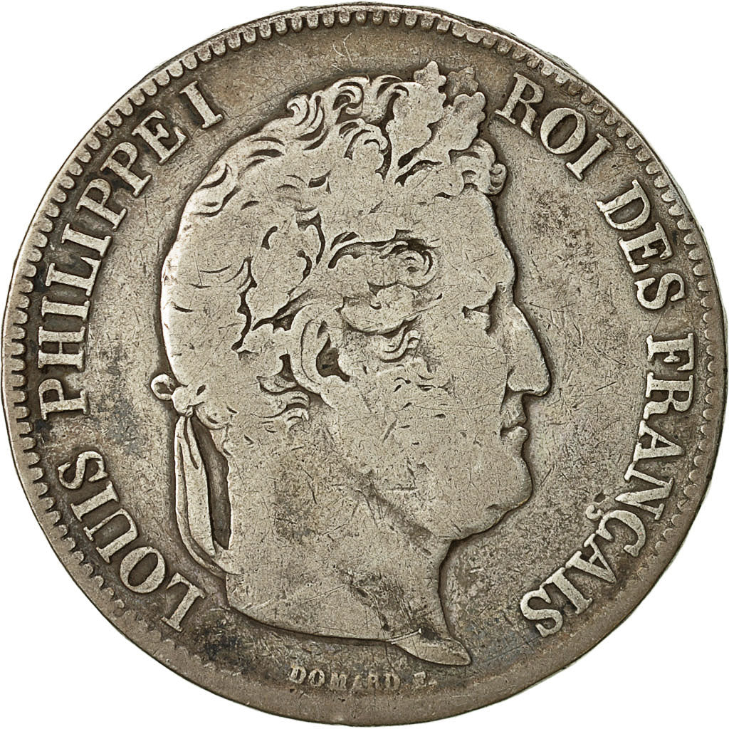 Münze, Frankreich, Louis-Philippe, 5 Francs, 1832, Paris, S, Silber, KM:749.1