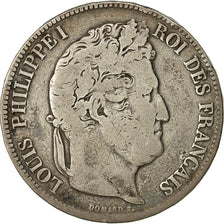 Münze, Frankreich, Louis-Philippe, 5 Francs, 1832, Paris, S, Silber, KM:749.1