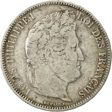 Moneta, Francia, Louis-Philippe, 5 Francs, 1832, Paris, MB+, Argento, KM:749.1