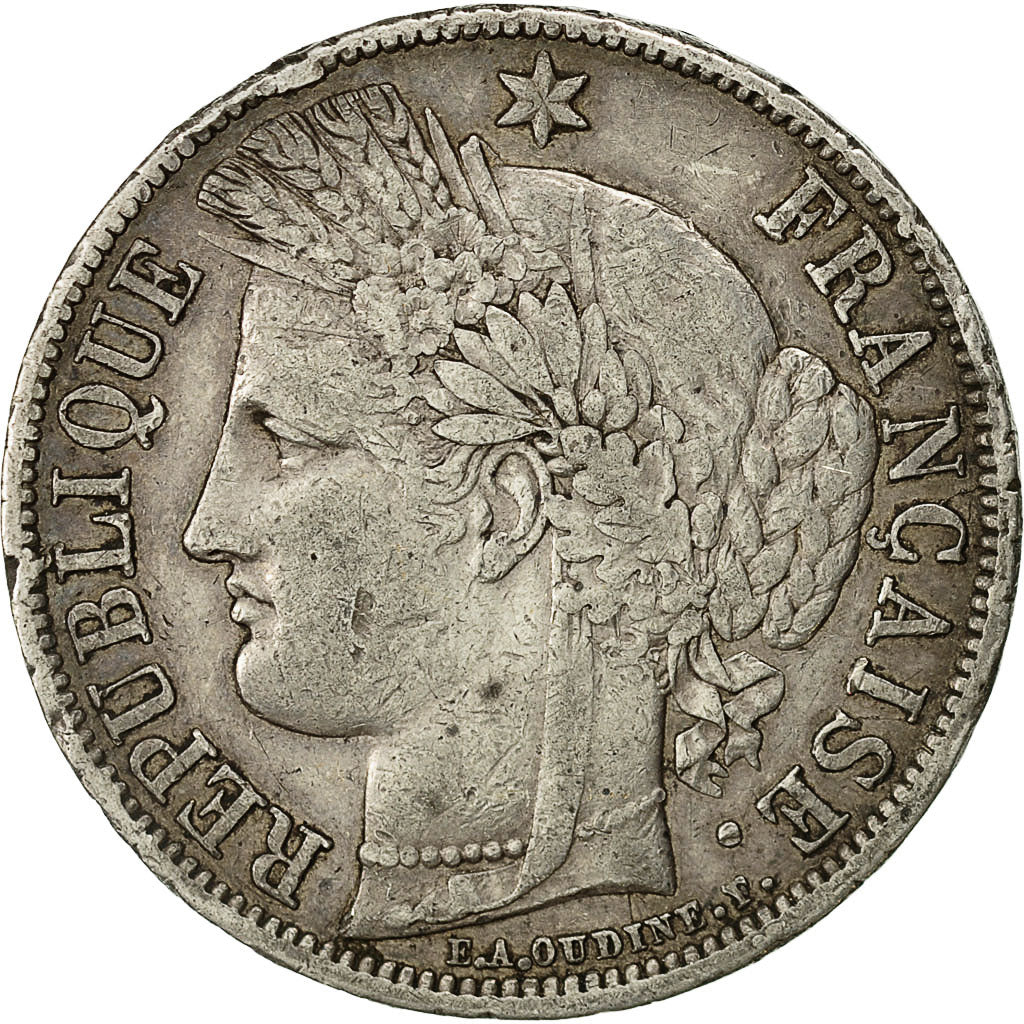 Monnaie, France, Cérès, 5 Francs, 1850, Paris, TTB, Argent, Gadoury 719