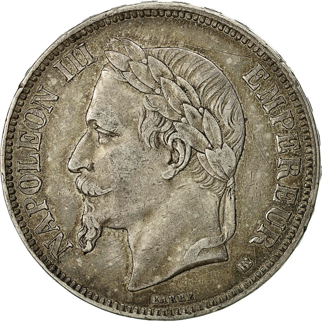 Monnaie, France, Napoléon III, 5 Francs, 1869, Strasbourg, TTB, Argent