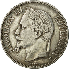 Coin, France, Napoléon III, 5 Francs, 1869, Strasbourg, EF(40-45), Silver
