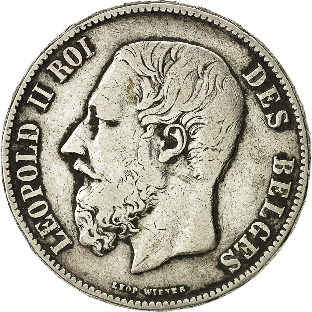 Monnaie, Belgique, Leopold II, 5 Francs, 5 Frank, 1873, TB+, Argent, KM:24