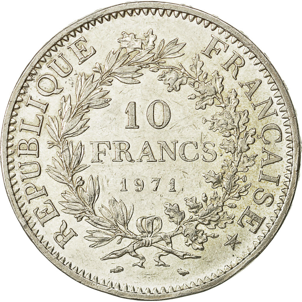 Coin, France, Hercule, 10 Francs, 1971, Paris, AU(55-58), Silver, KM:932