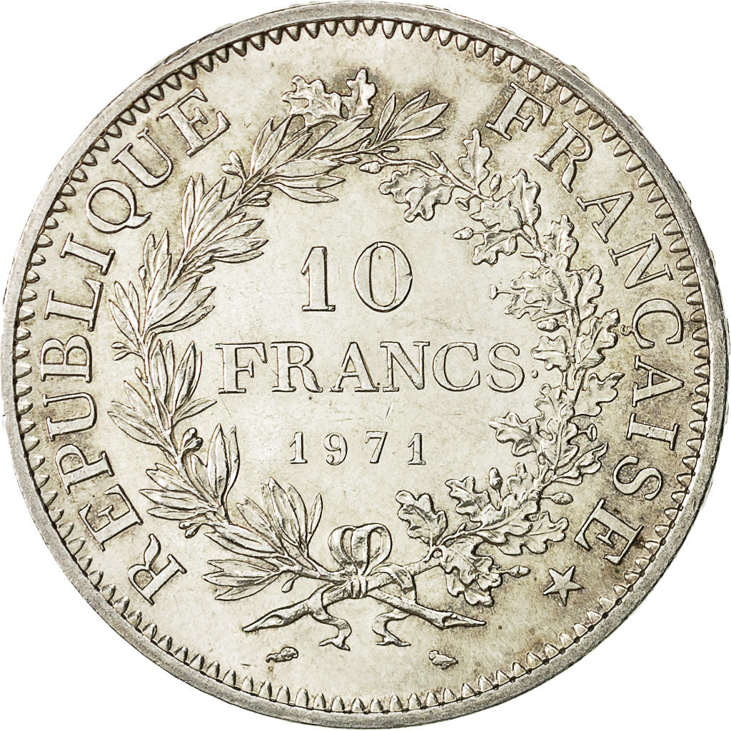 Coin, France, Hercule, 10 Francs, 1971, Paris, MS(63), Silver, KM:932