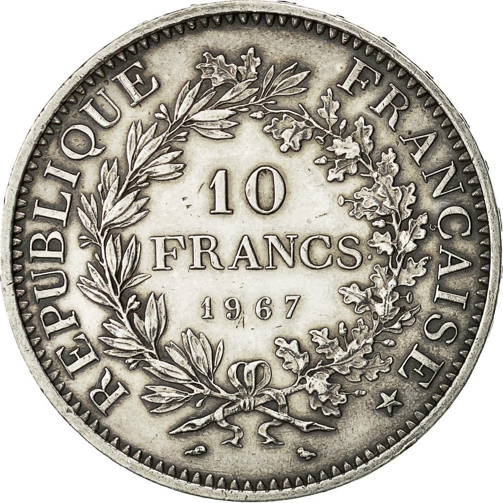Coin, France, Hercule, 10 Francs, 1967, Paris, MS(60-62), Silver, KM:932