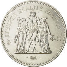 Coin, France, Hercule, 50 Francs, 1977, Paris, MS(60-62), Silver, KM 941.1