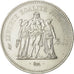 Coin, France, Hercule, 50 Francs, 1977, Paris, MS(60-62), Silver, KM 941.1