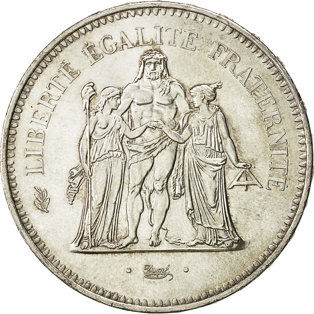 Coin, France, Hercule, 50 Francs, 1978, Paris, MS(63), Silver, KM:941.1