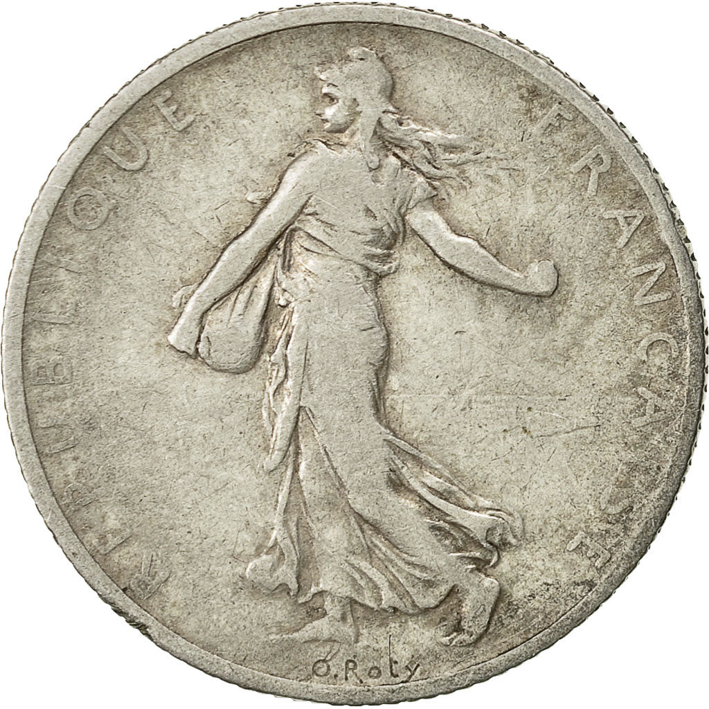 Moneta, Francia, Semeuse, 2 Francs, 1900, Paris, MB, Argento, KM:845.1