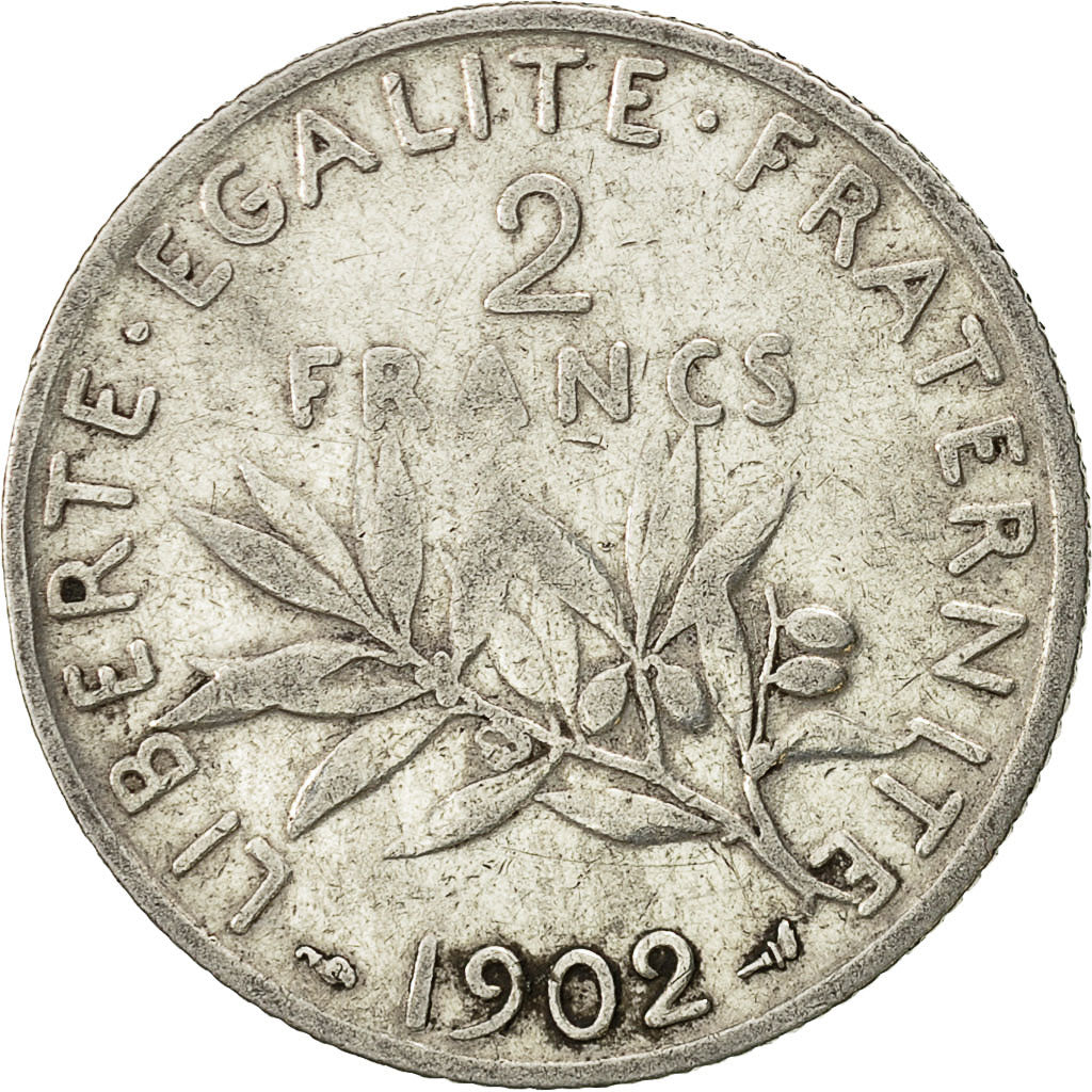 Münze, Frankreich, Semeuse, 2 Francs, 1902, Paris, S, Silber, KM:845.1