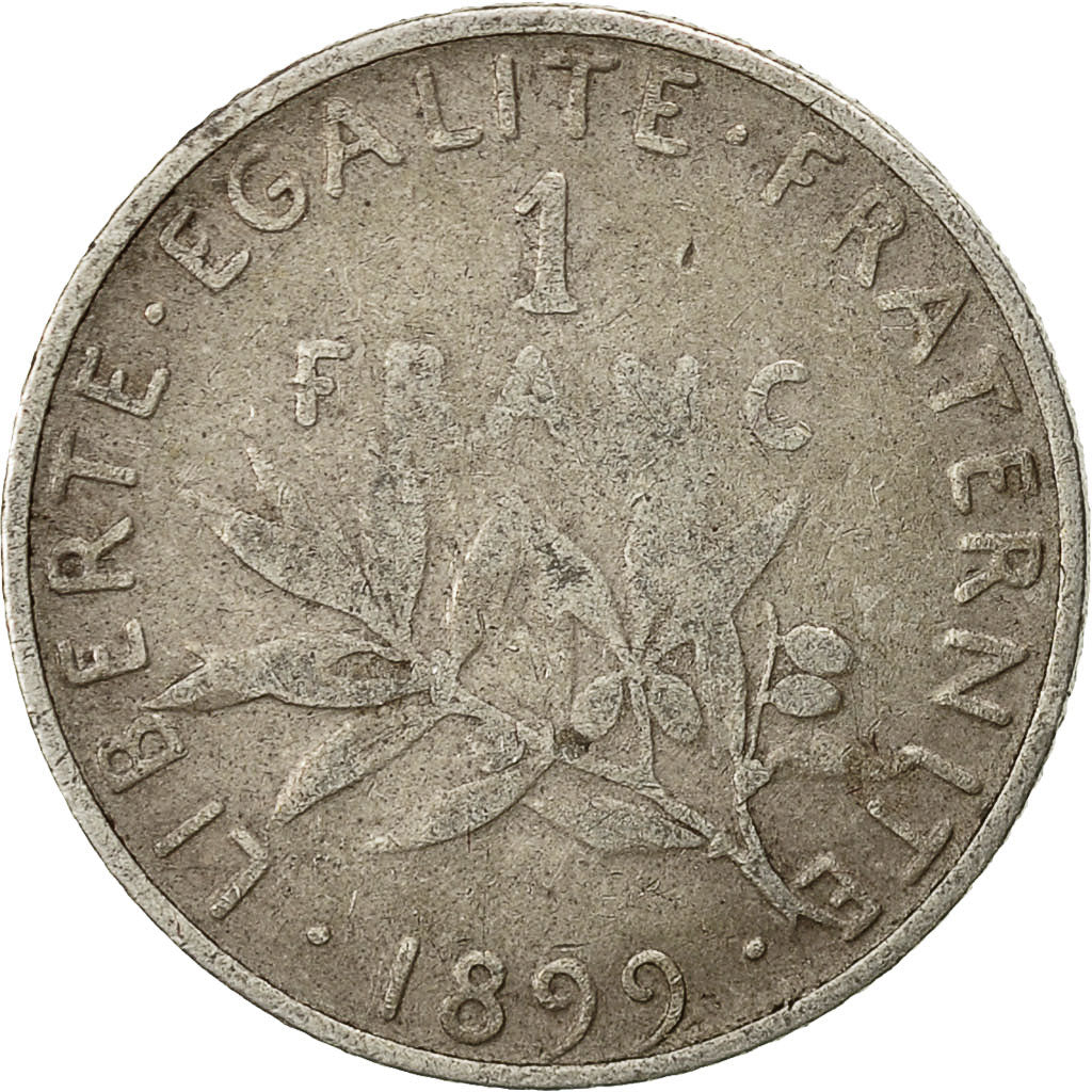 Monnaie, France, Semeuse, Franc, 1899, Paris, TB+, Argent, KM:844.1, Gadoury:467