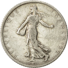 Munten, Frankrijk, Semeuse, Franc, 1908, Paris, ZF+, Zilver, KM:844.1