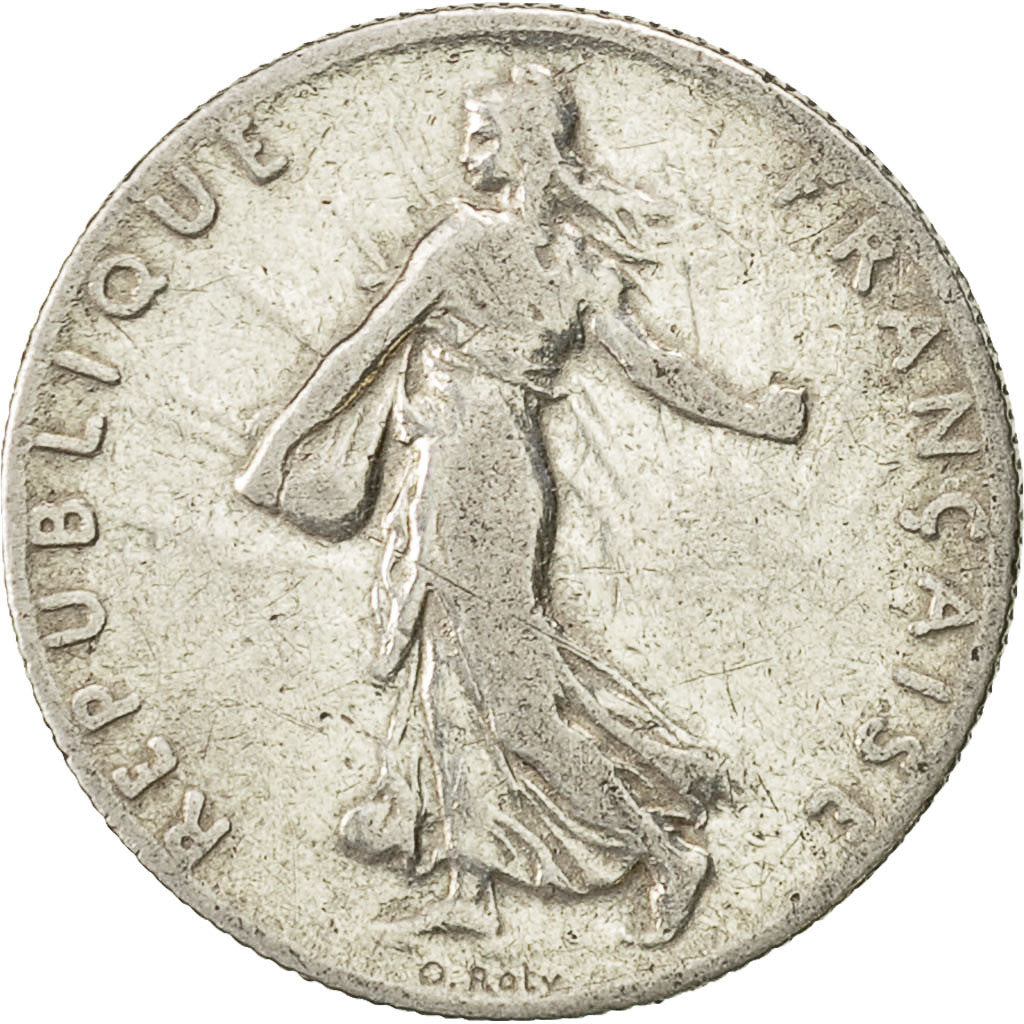 Moneta, Francia, Semeuse, 50 Centimes, 1904, Paris, MB+, Argento, KM:854