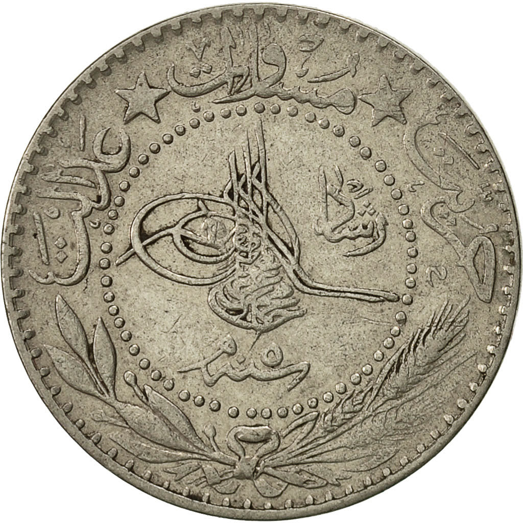 Coin, Turkey, Muhammad V, 20 Para, 1913, Qustantiniyah, AU(50-53), KM 761