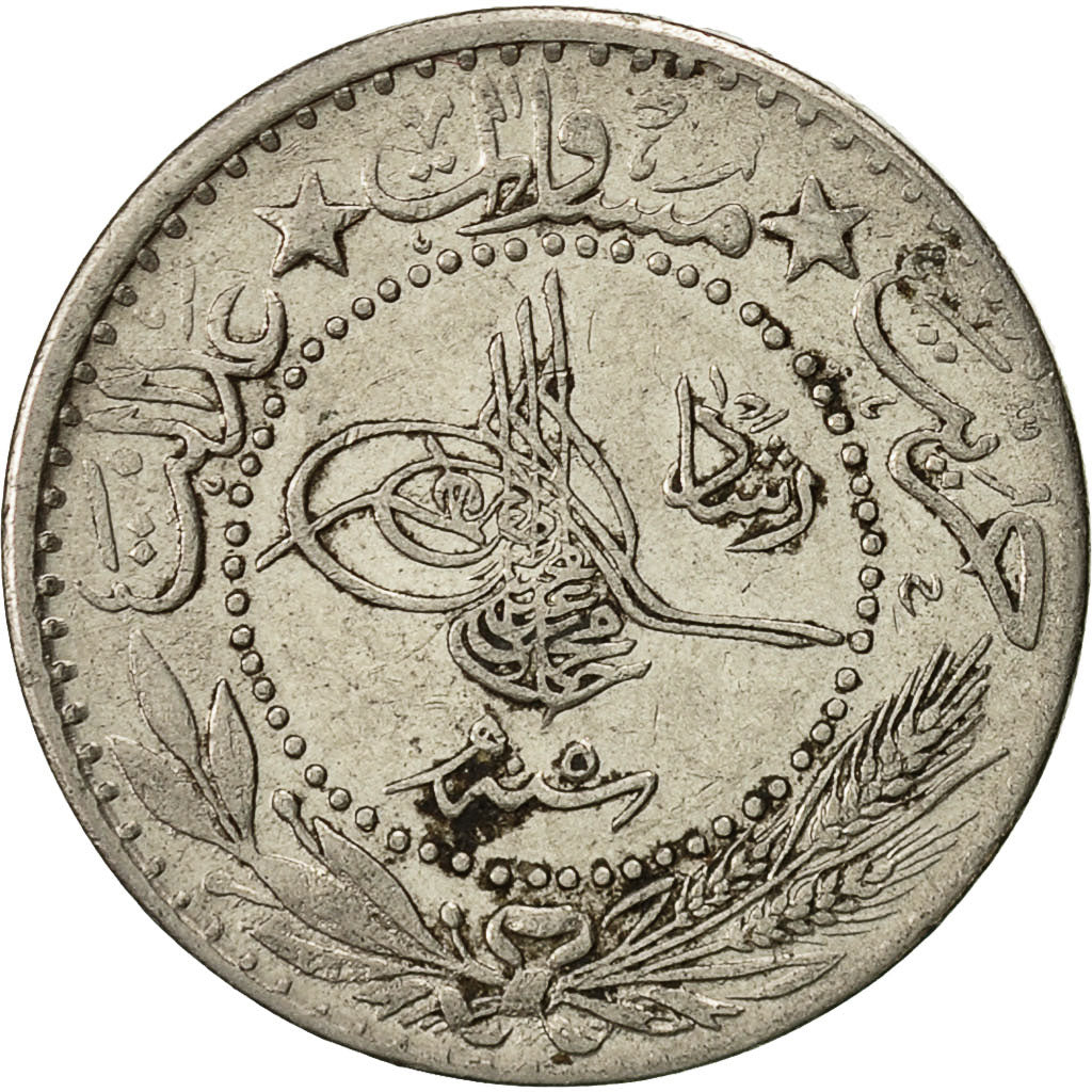 Coin, Turkey, Muhammad V, 20 Para, 1913, Qustantiniyah, AU(55-58), KM 761