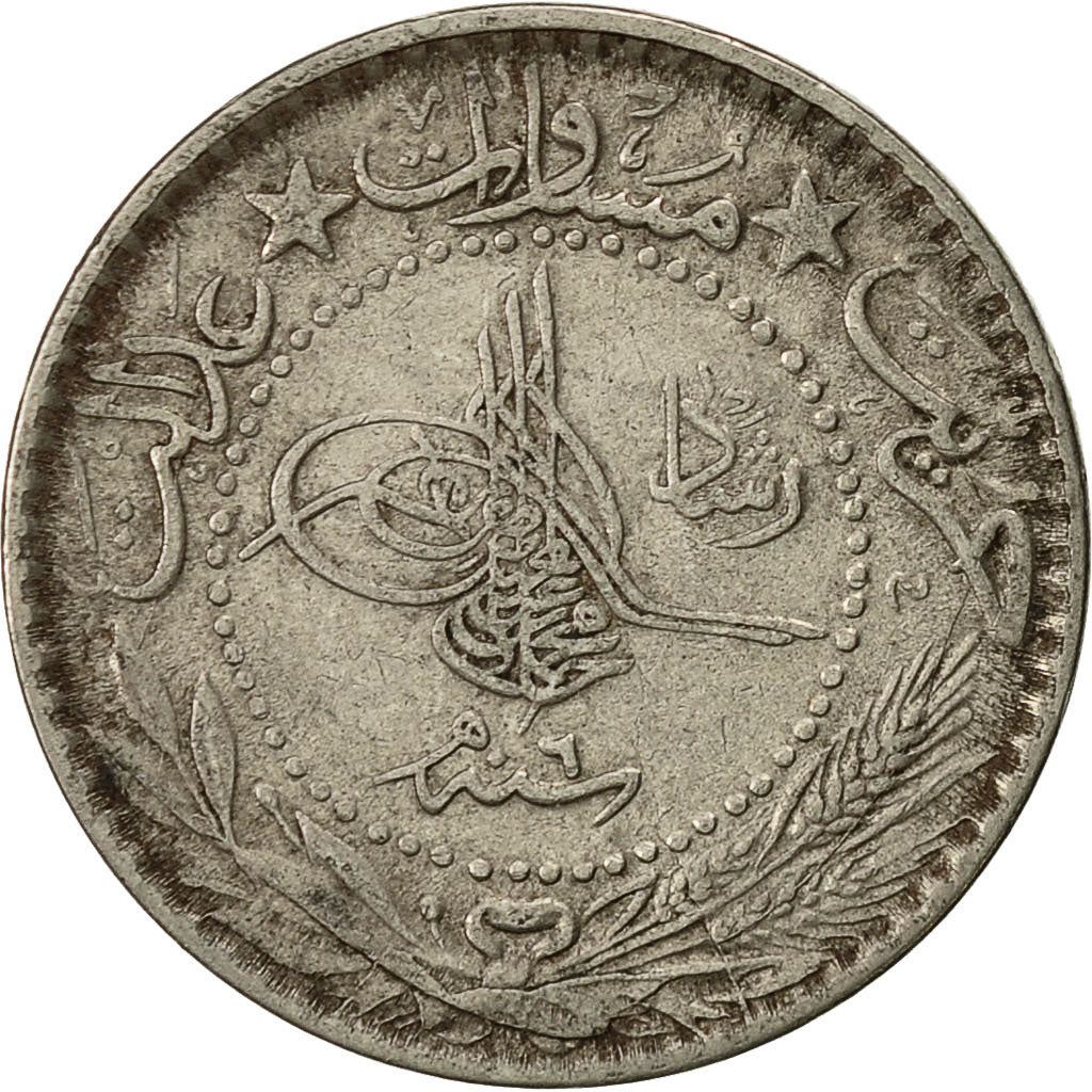 Coin, Turkey, Muhammad V, 20 Para, 1914, Qustantiniyah, AU(55-58), Nickel