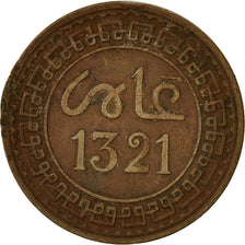 Coin, Morocco, 'Abd al-Aziz, 5 Mazunas, 1903, Paris, EF(40-45), Bronze, KM:16.3