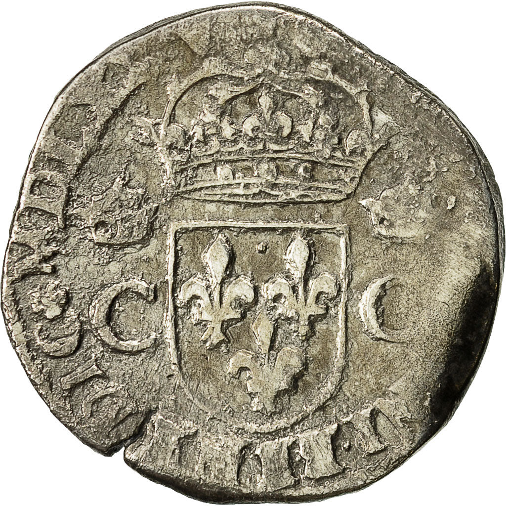 Moneta, Francia, Henri III, Teston, 1575, Nantes, B, Argento, Sombart:4634