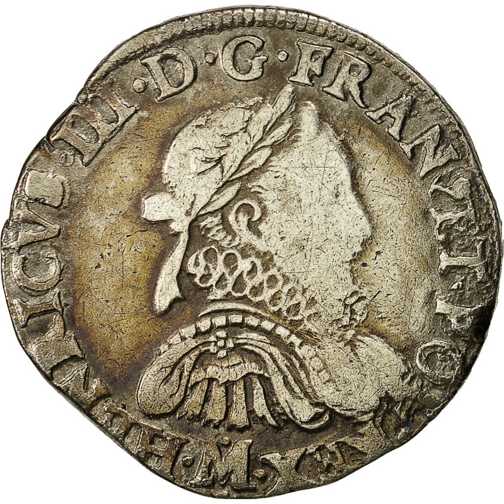 Coin, France, Henri III, Teston, 1576, Toulouse, VF(30-35), Silver, Sombart:4654