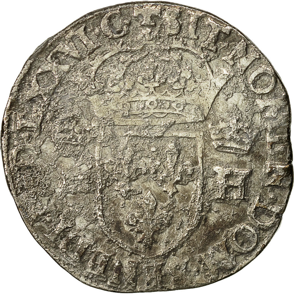 Coin, France, Henri III, Teston, 1576, Toulouse, VF(30-35), Silver, Sombart:4654