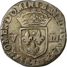 Moneda, Francia, Louis XIII, 1/8 Écu à la croix, 1/8 Ecu, 1618, Bayonne, MBC