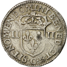 Moneda, Francia, Louis XIII, 1/4 Écu à la croix, 1/4 Ecu, 1643, Saint L, MBC