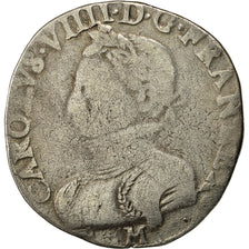 Moneta, Francia, Charles IX, Teston, 1565, Toulouse, MB+, Argento, Sombart:4602
