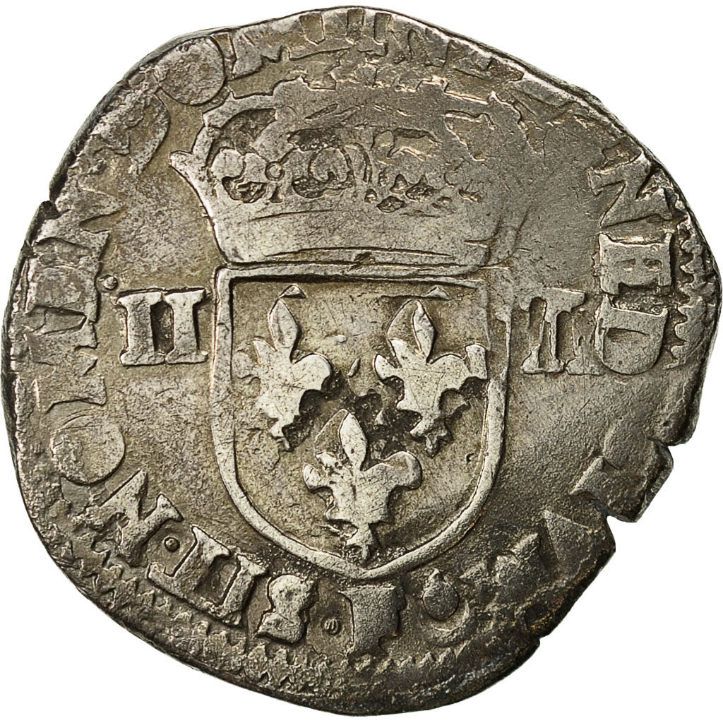Coin, France, Henri IV, 1/4 Ecu, Angers, VF(30-35), Silver, Sombart:4686