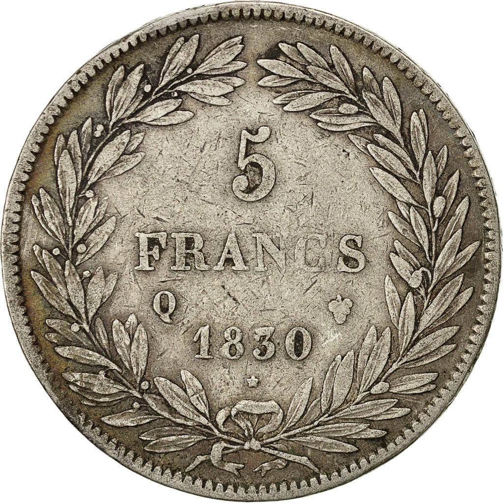 Coin, France, Louis-Philippe, 5 Francs, 1830, Perpignan, EF(40-45), Silver