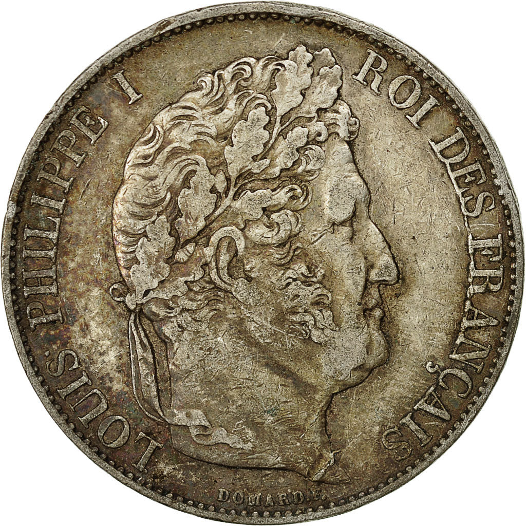 Coin, France, Louis-Philippe, 5 Francs, 1844, Paris, EF(40-45), Silver