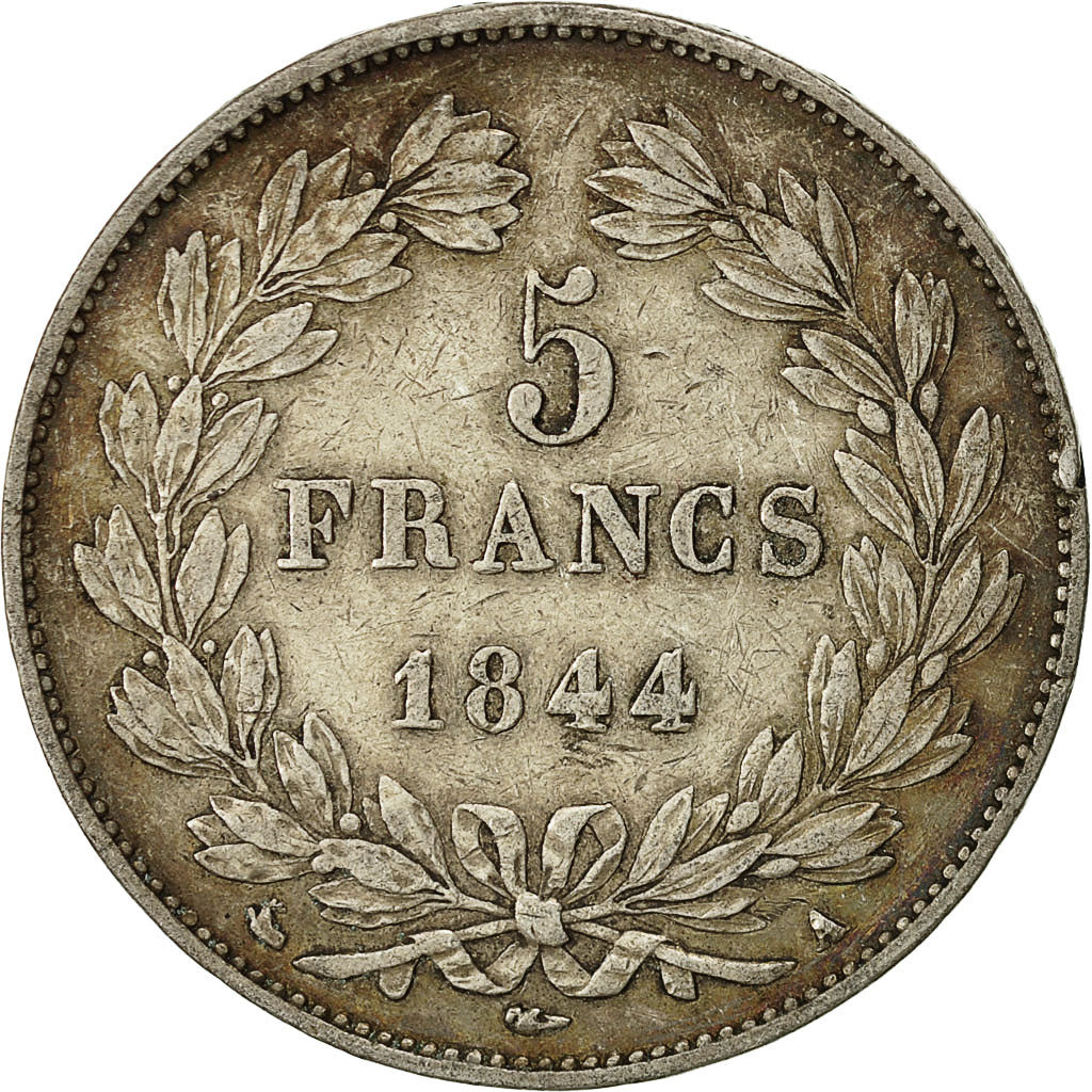 Coin, France, Louis-Philippe, 5 Francs, 1844, Paris, EF(40-45), Silver