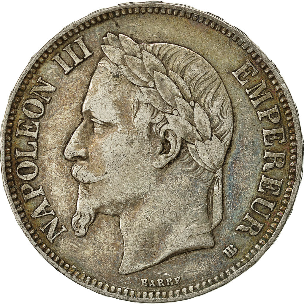 Coin, France, Napoléon III, 5 Francs, 1868, Strasbourg, EF(40-45), Silver