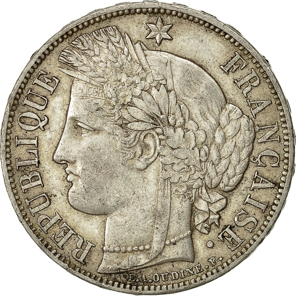 Moneda, Francia, Cérès, 5 Francs, 1870, Paris, EBC, Plata, KM:819, Gadoury:743