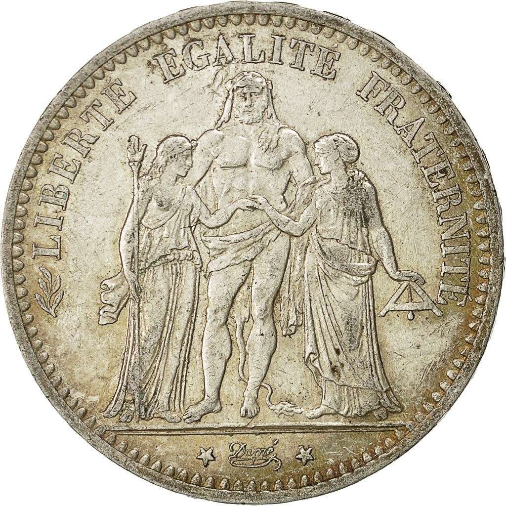 Coin, France, Hercule, 5 Francs, 1875, Paris, AU(50-53), Silver, KM:820.1