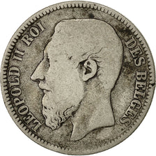 Coin, Belgium, Leopold II, 2 Francs, 2 Frank, 1867, F(12-15), Silver, KM:30.1