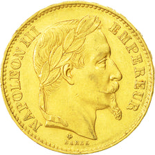 Coin, France, Napoleon III, 20 Francs, 1868, Strasbourg, AU(55-58), Gadoury 1062