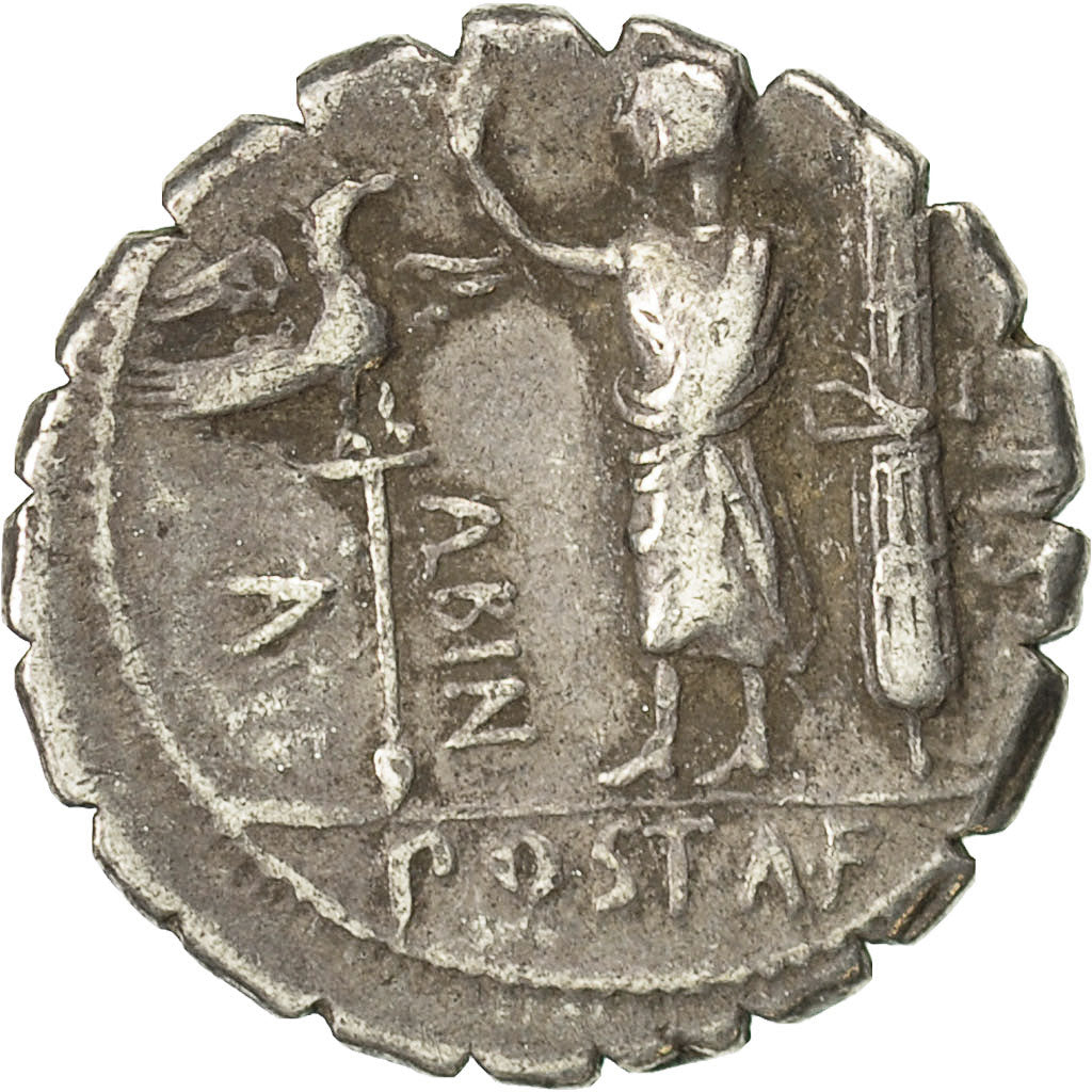 Coin, Postumius, Denarius Serratus, 81 BC, Rome, AU(55-58), Crawford 372/2