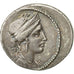Coin, Licinia, Denarius, 55 BC, Rome, AU(50-53), Silver, Crawford:430/1