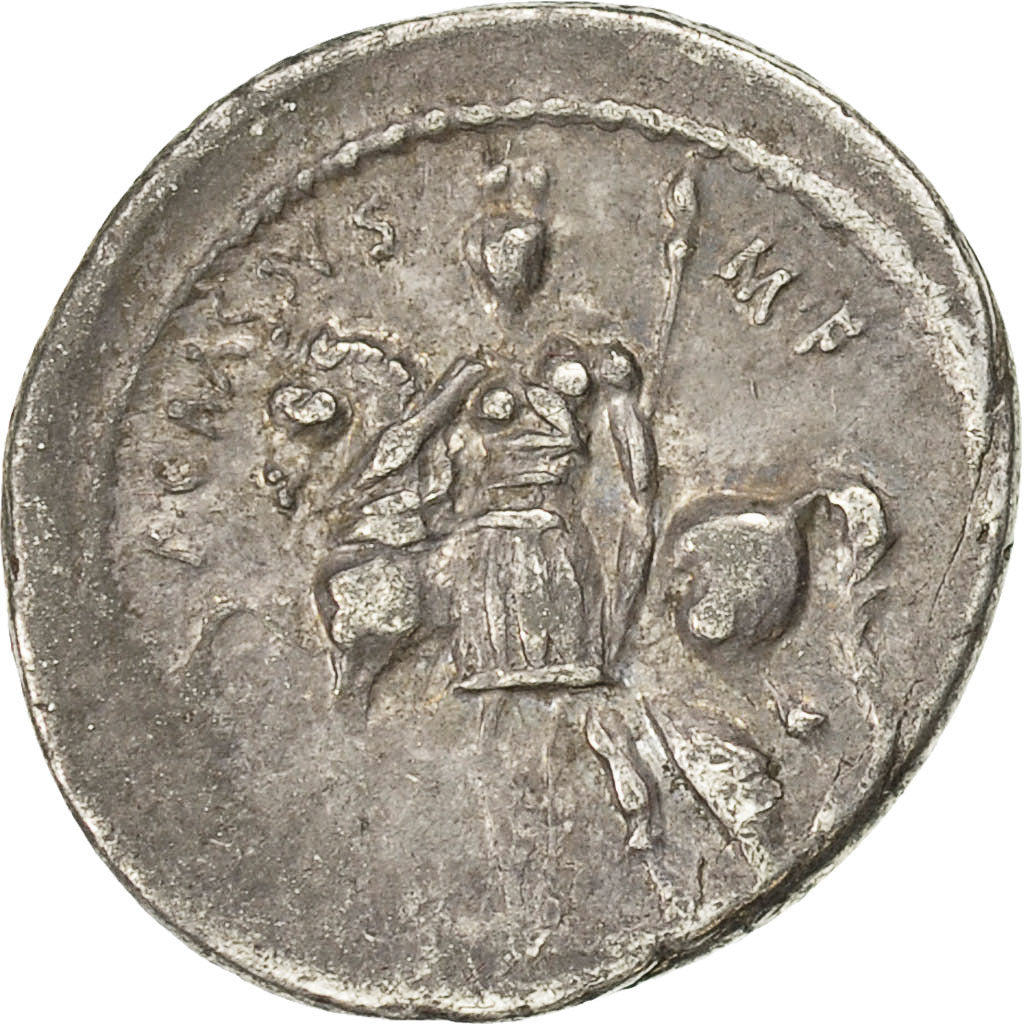 Coin, Licinia, Denarius, 55 BC, Rome, AU(50-53), Silver, Crawford:430/1