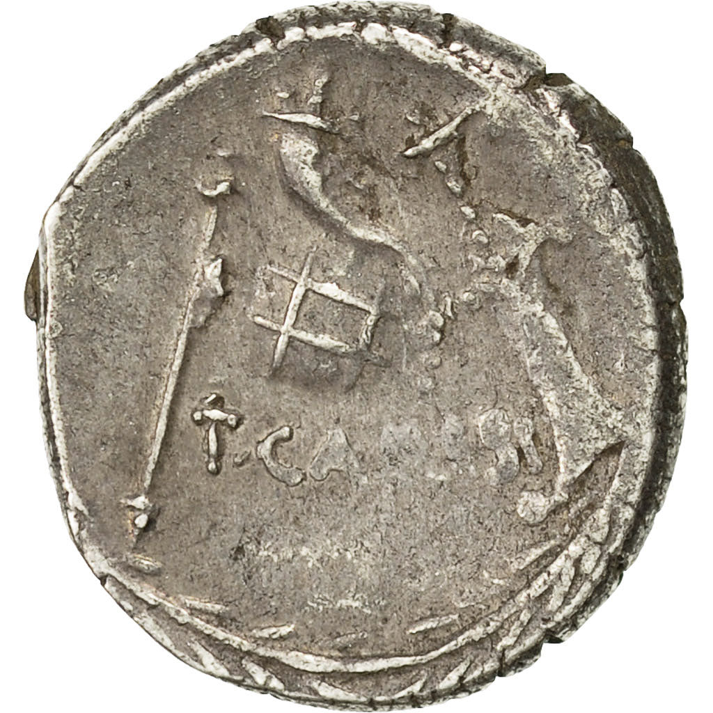 Moneda, Carisia, Denarius, 46 BC, Rome, MBC, Plata, Crawford:464/3b