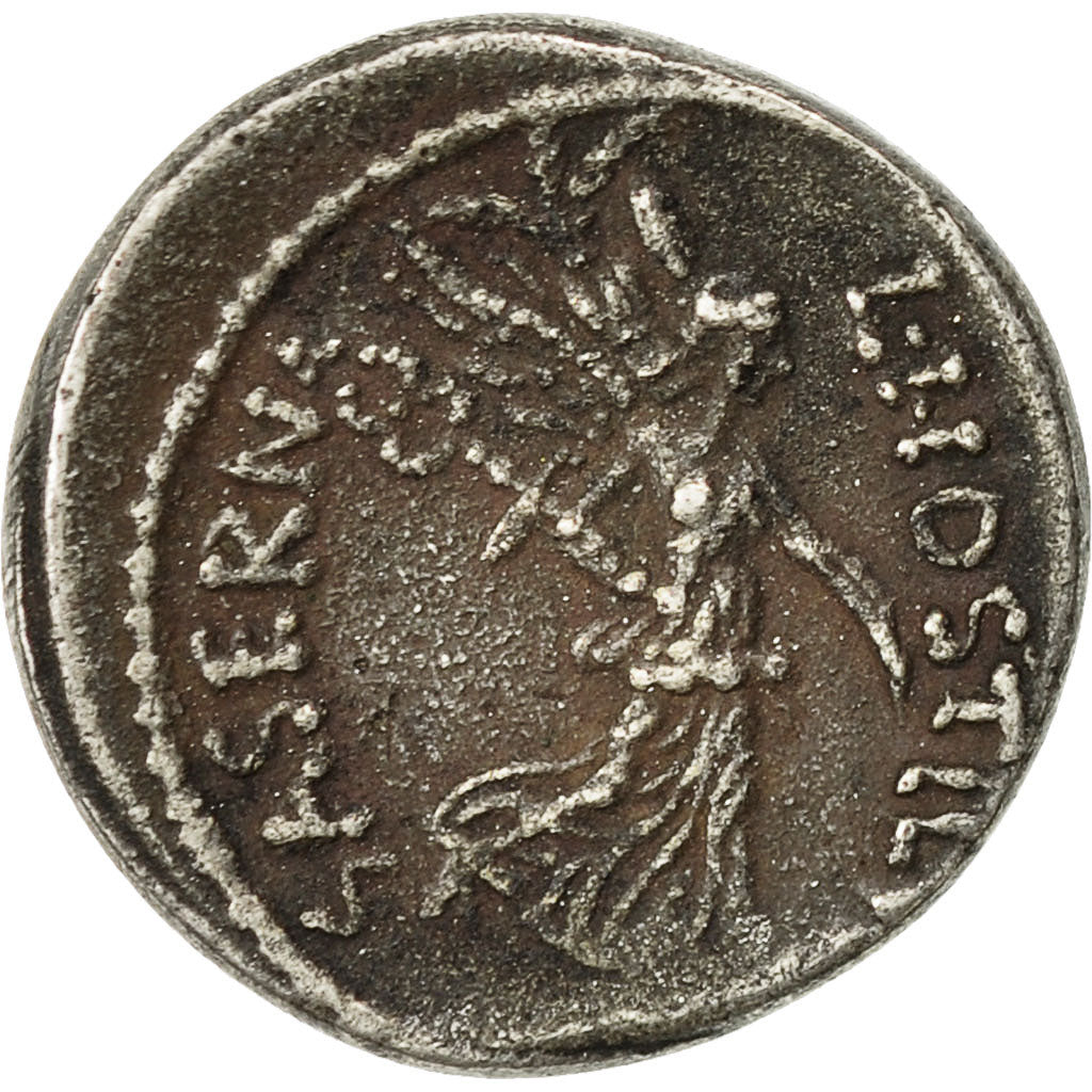 Coin, Hostilius, Denarius, 48 BC, Rome, AU(55-58), Silver, Crawford 448/1
