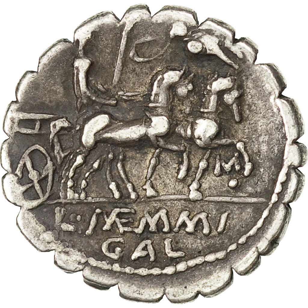 Coin, Memmia, Denarius Serratus, 106 BC, Rome, AU(55-58), Silver
