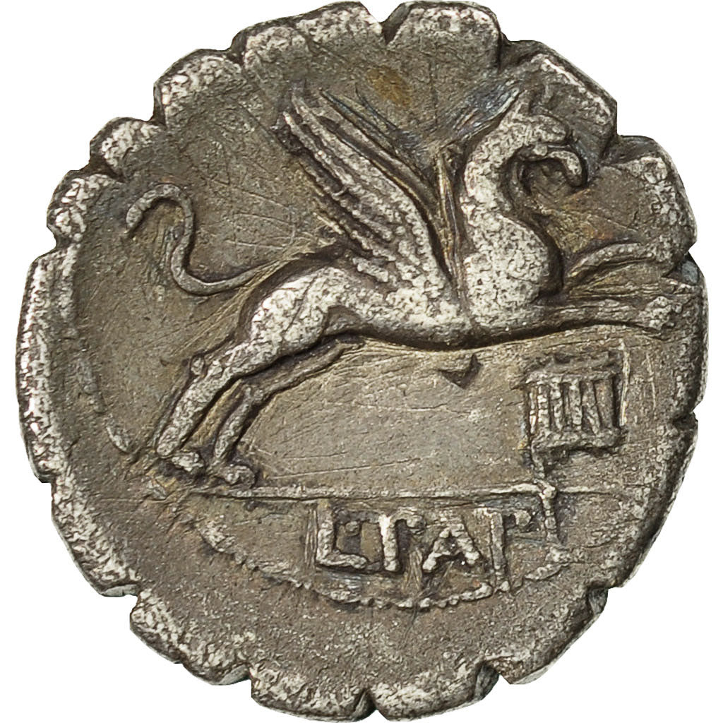 Coin, Papia, Denarius Serratus, 79 BC, Rome, EF(40-45), Silver, Crawford:384/1