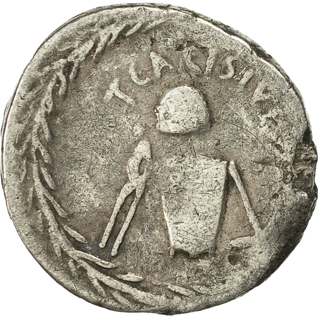 Coin, Carisia, Denarius, 46 BC, Rome, EF(40-45), Silver, Crawford:464/2